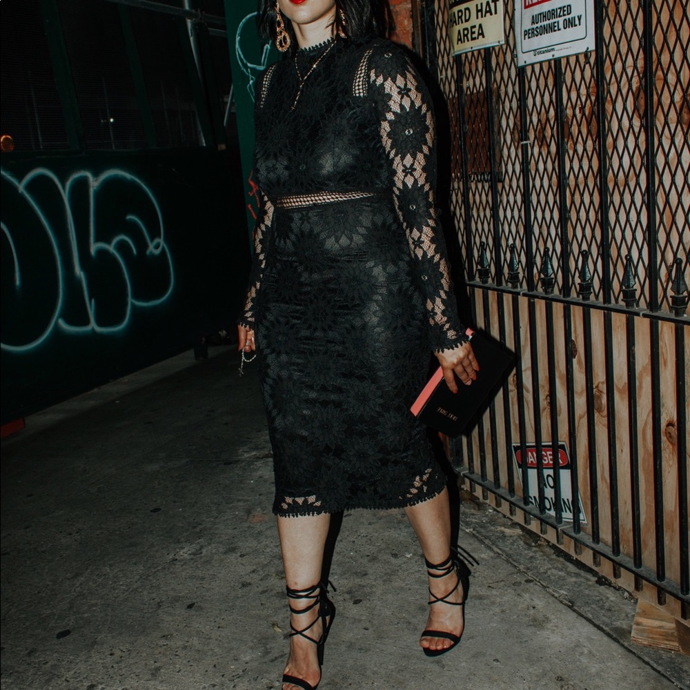 Black lace dress